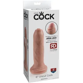 KING COCK 6 Uncut Dildo Beige