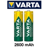 2x Varta AA Mignon 2600 mAh 5716 Power Akkus f. ua. Gigaset Telefon etc. 2 Stück