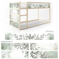 Unik nordic Aufkleber Für IKEA Kura Hochbett, Eukalyptus Aquarell,