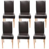 MCW Esszimmerstuhl Littau Leder braun 6er Set