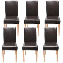 MCW Esszimmerstuhl Littau Leder braun 6er Set