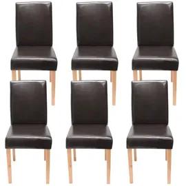 MCW Esszimmerstuhl Littau Leder braun 6er Set