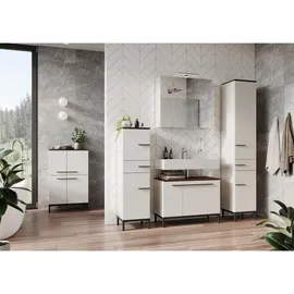 Germania Kommode Yonkers 60 x 97 x 34 cm Beige / Braun / Schwarz