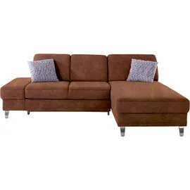 sit&more Ecksofa »Clio L-Form« wahlweise mit Bettfunktion oder Vorziehsitz und Bettkasten, Federkern