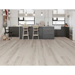 Designboden "Grand Solid" Rigid SPC, 6x240x1524mm, Eiche Weiß, inkl. 1,0mm Kork-Trittschall, 2,19 m2 / VE