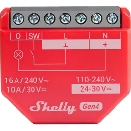 Shelly 1PM Gen4 Unterputz Relais max 16A 1 Kanal WLAN, Bluetooth, Matter, Zigbee Smart-Schalter 2er Pack