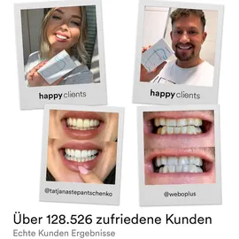 UniqueSmile Zahnaufhellung Whitening Strips - frei von Peroxid 28er Pack