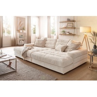 KAWOLA Big-Sofa »LANA«, Stoff verschiedene Farben weiß