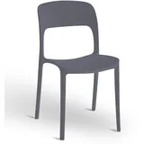 Stuhl Alice Kunststoff Stapelbar Grau Modell Comfort
