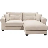 Uno Ecksofa Mikrofaser 2-Sitzer Beige