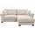 Uno Ecksofa Mikrofaser 2-Sitzer Beige