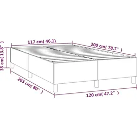 vidaXL Boxspringbett 120 x 200 cm Weiß