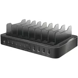 Logilink PA0327 - USB-C Ladestation mit 4X USB-A 6X USB-C, PD 3.0 (PowerDelivery) & QC 3.0 (QuickCharge), 120 W