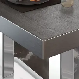 GGM Möbel Bistro Loungetisch 110 x 60 x 41 cm Wenge/Edelstahl