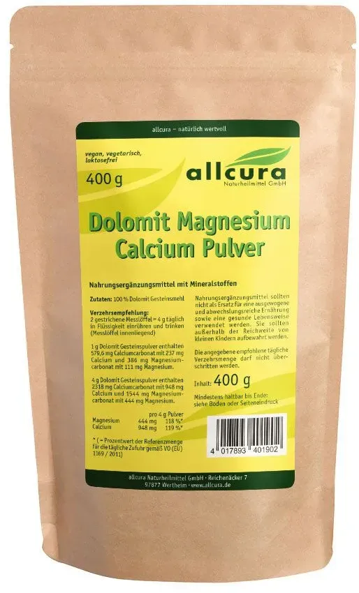 allcura Dolomit Magnesium Calcium Pulver