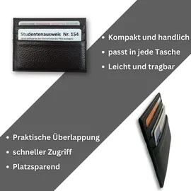 Fomax Kartenetui aus echtem Leder, elegantes Design mit übersichtlicher Anordnung, Cafe