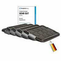 Novaliv Aufbewahrungsbox - (5 St), Deckel grau