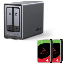 UGREEN NASync DXP2800 NAS System 2-Bay inkl. Seagate Festplatte 8 TB (2 x 4 TB)