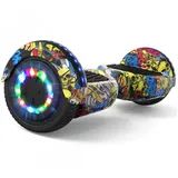 RCB Balance Scooter JD5JD6, 6,5 Zoll Zweimotoren Hoverboard mit LED-Leuchten und Bluetooth