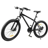 26 Zoll 21 Gang Mountainbike Fahrrad, Mountain Bike für Jungen Damen, Einstellbare Sattelhöhe, U-förmige stoßdämpfende Gabel, für Radfahren und Reisen, Geschenk