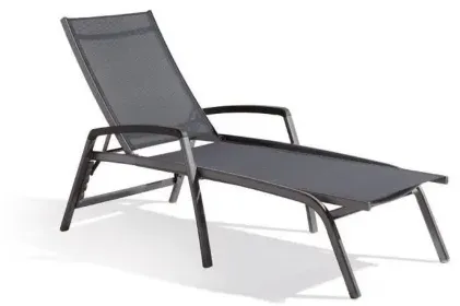Sieger Bodega Stapel-Liege, Aluminium eisengrau rollbar, klappbar
