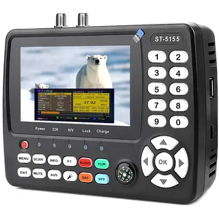ST-5155 Satfinder DVB-S2/S/T2/T/C, Satelliten Finder(10bit) H.264/265/HEVC mit Bild, Satfinder mit Satellitenerkennung Mit Unicable/Scr/Dcss