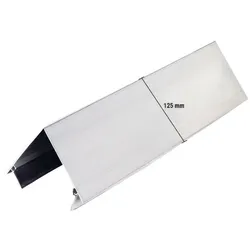 Alu Firstprofil für Satteldächer - 3050 mm Aluprofil, für alle Dachneigungen verstellbar - Dichtlippe inkl. – verstellbare Firstabdeckung zur Abdichtung