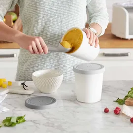 Springlane Eisbehälter rund grau 1 l 2-teiliges Set