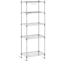Royal Catering Metallregal 35 x 55 x 150 cm 150 kg grau