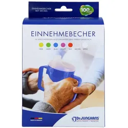 Einnehmebecher mit Griff +Deckel 12mm weiss