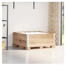 vidaXL Paletten-Aufsatzrahmen 100 x 100 x 0 cm Braun