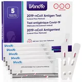 Wondfo Corona Schnelltest 5 Stück Covid 19 Antigen Selbsttest Corona Tests Nasen-Selbsttest für zu Hause SARS-CoV-2