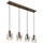 GLOBO Pendelleuchte 4-flg. 60 cm rechteckig Glas braun
