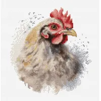 Luca-S Kreuzstich Stickpackung mit Stickrahmen Das Huhn Zählmuster