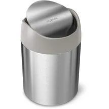 simplehuman Mini-Abfalleimer 1,5 l Silber