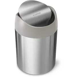 simplehuman Mini-Abfalleimer 1,5 l Silber