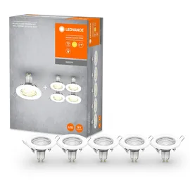 LEDVANCE Einbauleuchte 5er Pack weiß Metall