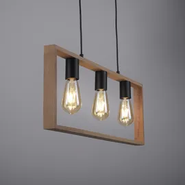 just light. Franky 3-flg. E27 69 x 120 cm rechteckig schwarz