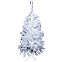 BigBuy Christmas Weihnachtsbaum weiß PVC Metall Polyethylen 70 x 70 x 120 cm