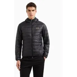 EA7 Unisex. 8NPB24_PNGPZ Faltbare Daunenjacke Core Identity schwarz (XXL), Lässig, Polyamid