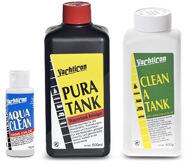 Yachticon Wassertank Reiniger Set Pura Tank ohne Chlor + Clean A Tank + Aq