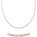FIRETTI Collierkettchen FIRETTI "Schmuck Geschenk Gold 333 oder 585 Figarokettengl. in mehreren Breiten" Gr. 60, gold (gelbgoldfarben), Halsketten, Damen, 60, Gelbgold 585, B: 1,8mm, Made in Germany, B:1,8mm