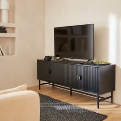 TV-Möbel, Bazalt, vier Türen, zwei Regale, L 160 x B 39 x H 60cm
