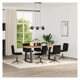 vidaXL Esszimmerstühle 6 Stk. Schwarz Samt