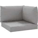 vidaXL Palettenkissen 3-tlg. grau