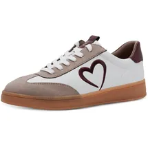 Marco Tozzi by Guido Maria Kretschmer Sneaker flach mit weichem Innenfutter Bequem, Mehrfarbig (Tan Comb), 41 EU