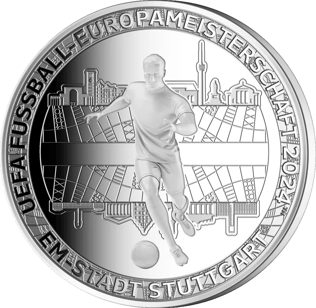 Silber-Lizenzprägung EM-Stadt "Stuttgart"