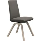 Polsterstuhl STRESSLESS "Laurel", braun (mole dinamica, eiche gekalkt), B:49cm H:92cm T:59cm, Microfaser DINAMICA (88% Polyester, 12% Polyurethan), Stühle, Polsterstuhl, Low Back, Größe M, mit schräggestellten Beinen in Eiche gekalkt