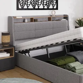 VitaliSpa Christin 180 x 200 cm Grau/Eiche