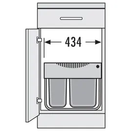 HAILO Abfallsammler 18 l Dunkelgrau